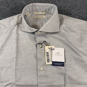 NEW SuitSupply Purple Line Mens Slim Fit Formal Italian Fabric Dress Shirt 38/15